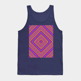 Bright Rainbow Diamond Pattern Tank Top